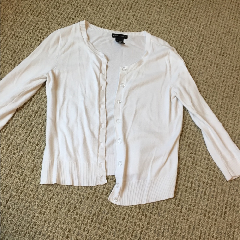 White simple sweater